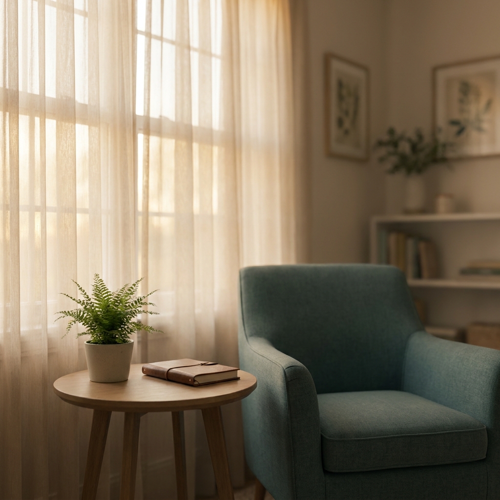 Calm private consultation room representing Regal Recovery’s confidential addiction treatment admissions process Calm private consultation room representing Regal Recovery's confidential addiction treatment admissions process